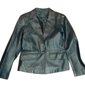 MNY Leather Blazer Large